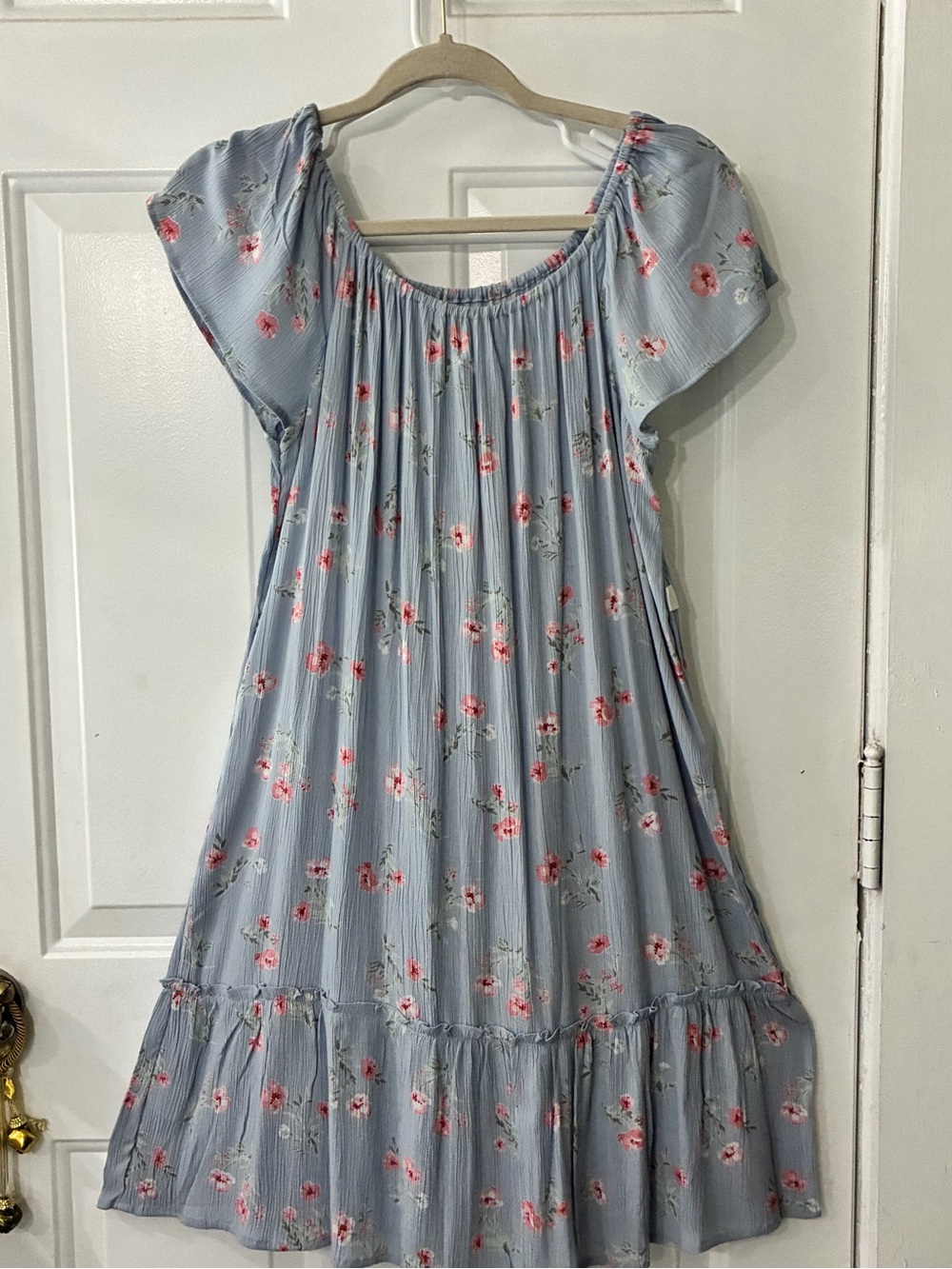 Blue Floral Swing Dress
